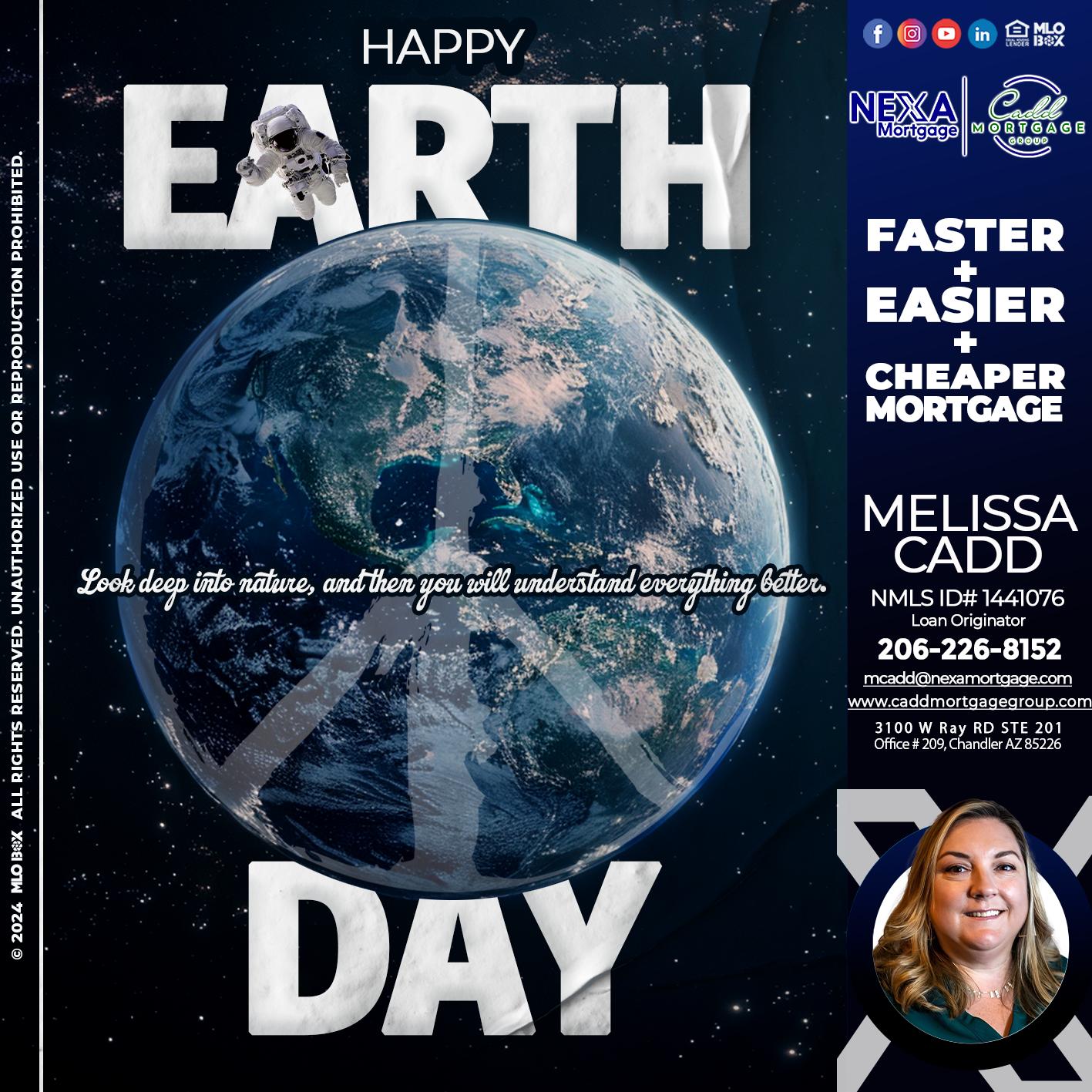 earth day - Melissa Cadd -Loan Originator