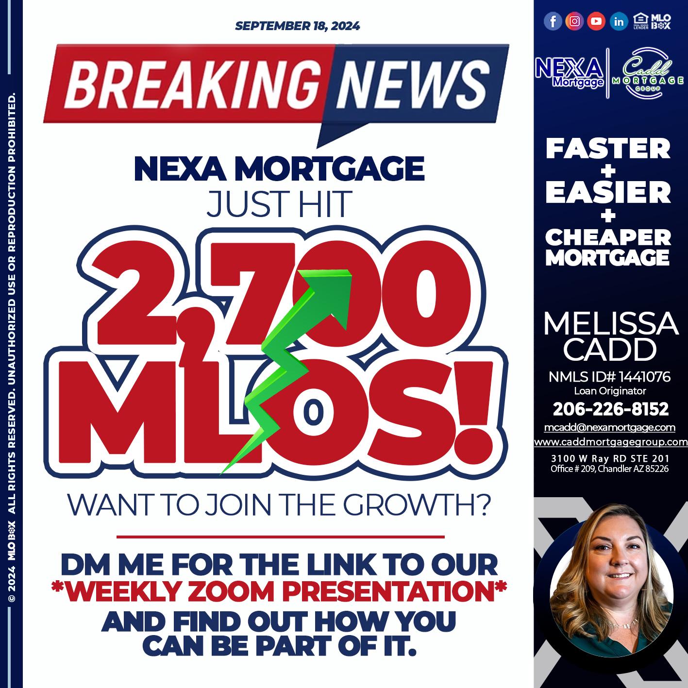 2700 - Melissa Cadd -Loan Originator