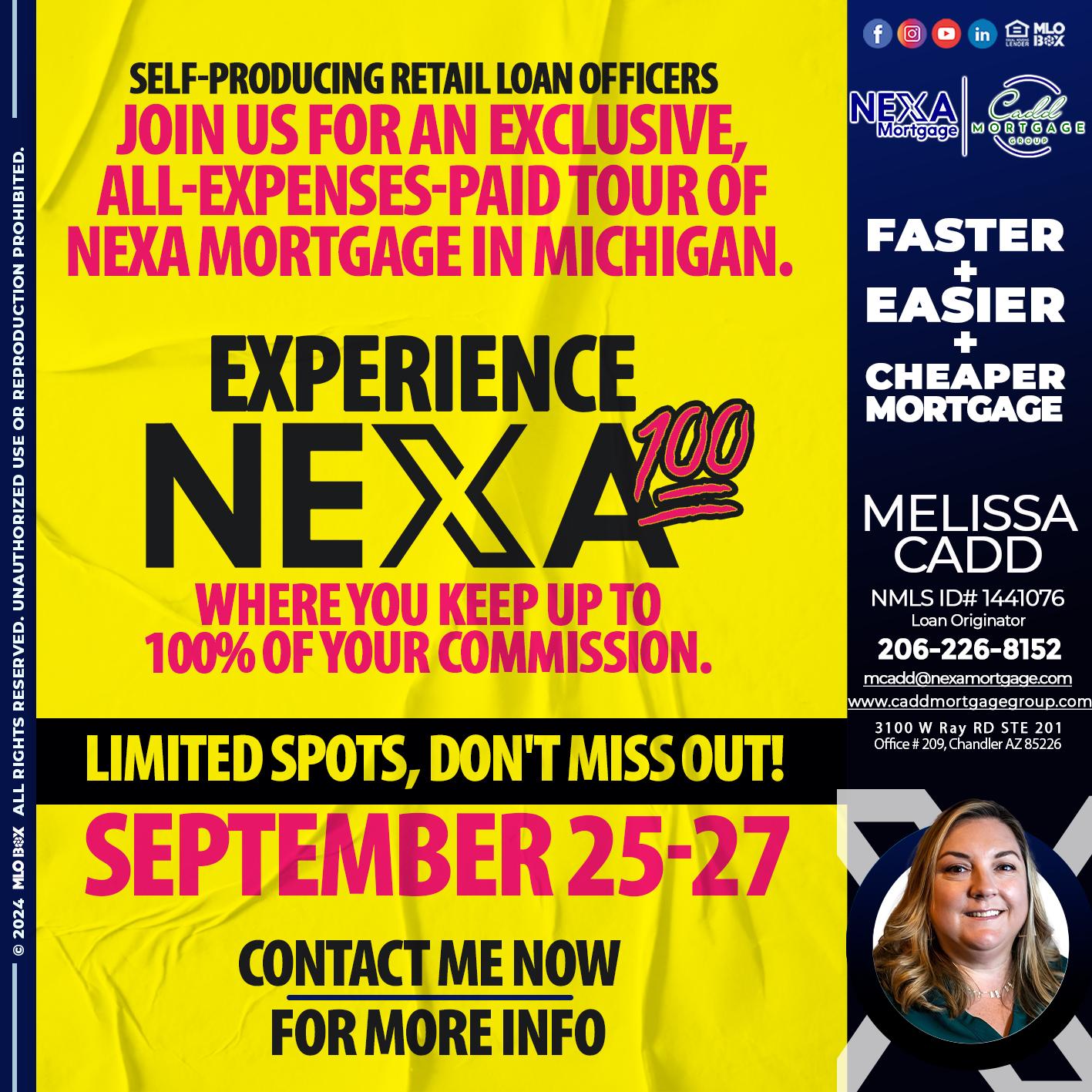 NEXA 100 - Melissa Cadd -Loan Originator