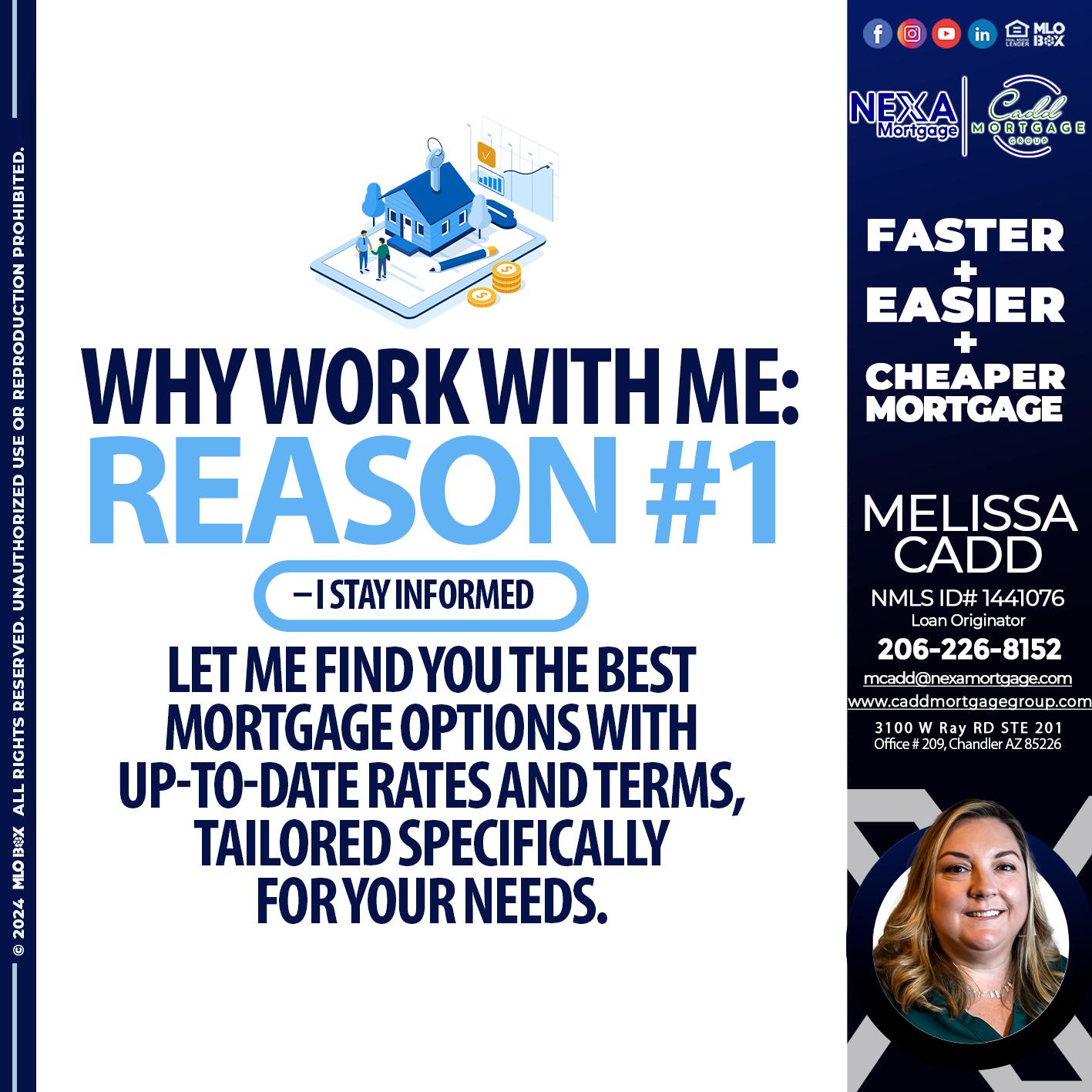 REASON 1 - Melissa Cadd -Loan Originator