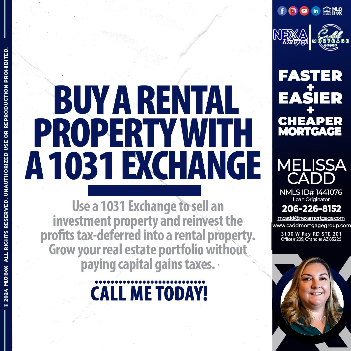 BUY A RENTAL PROPERTY - Melissa Cadd -Loan Originator