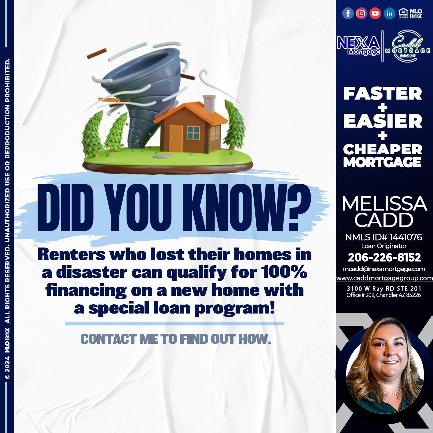 did you know? - Melissa Cadd -Loan Originator