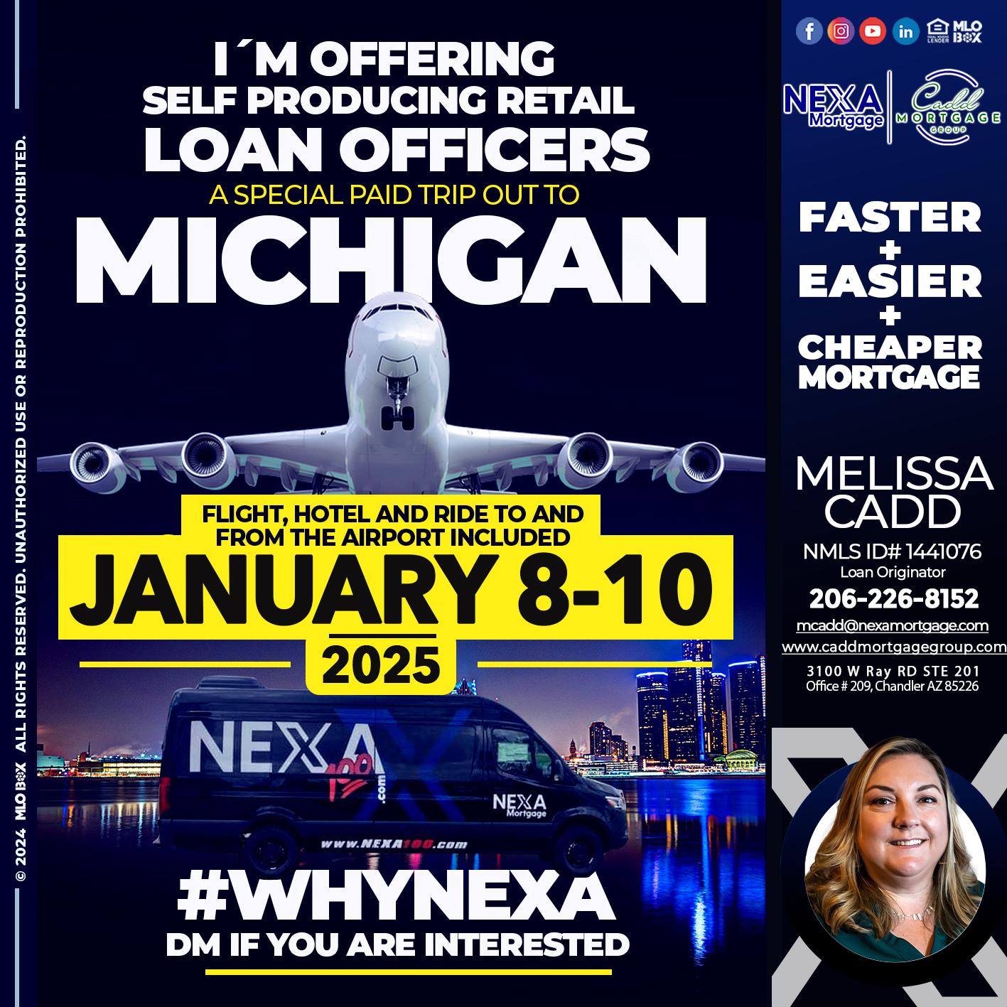 michigan trip - Melissa Cadd -Loan Originator