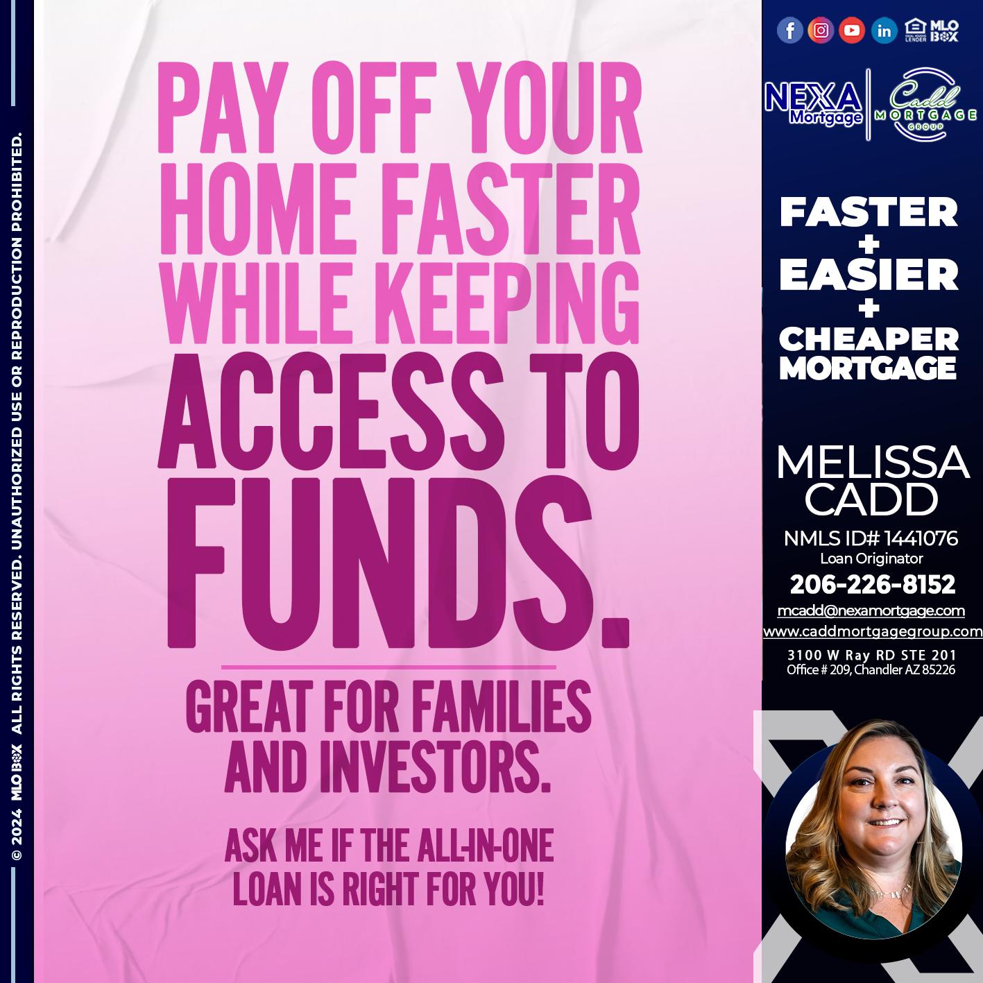 PAY OFF YOUR - Melissa Cadd -Loan Originator