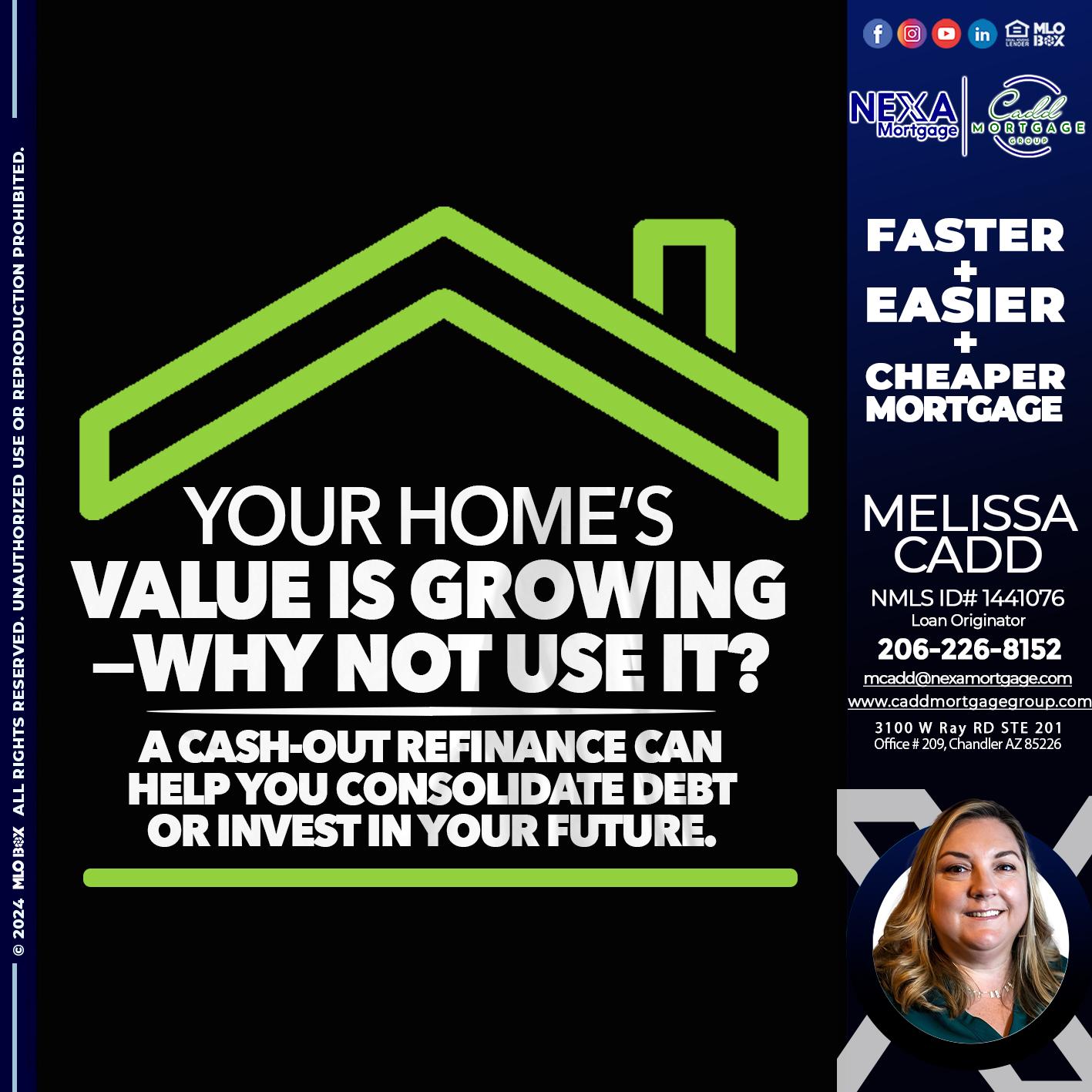 your homes - Melissa Cadd -Loan Originator