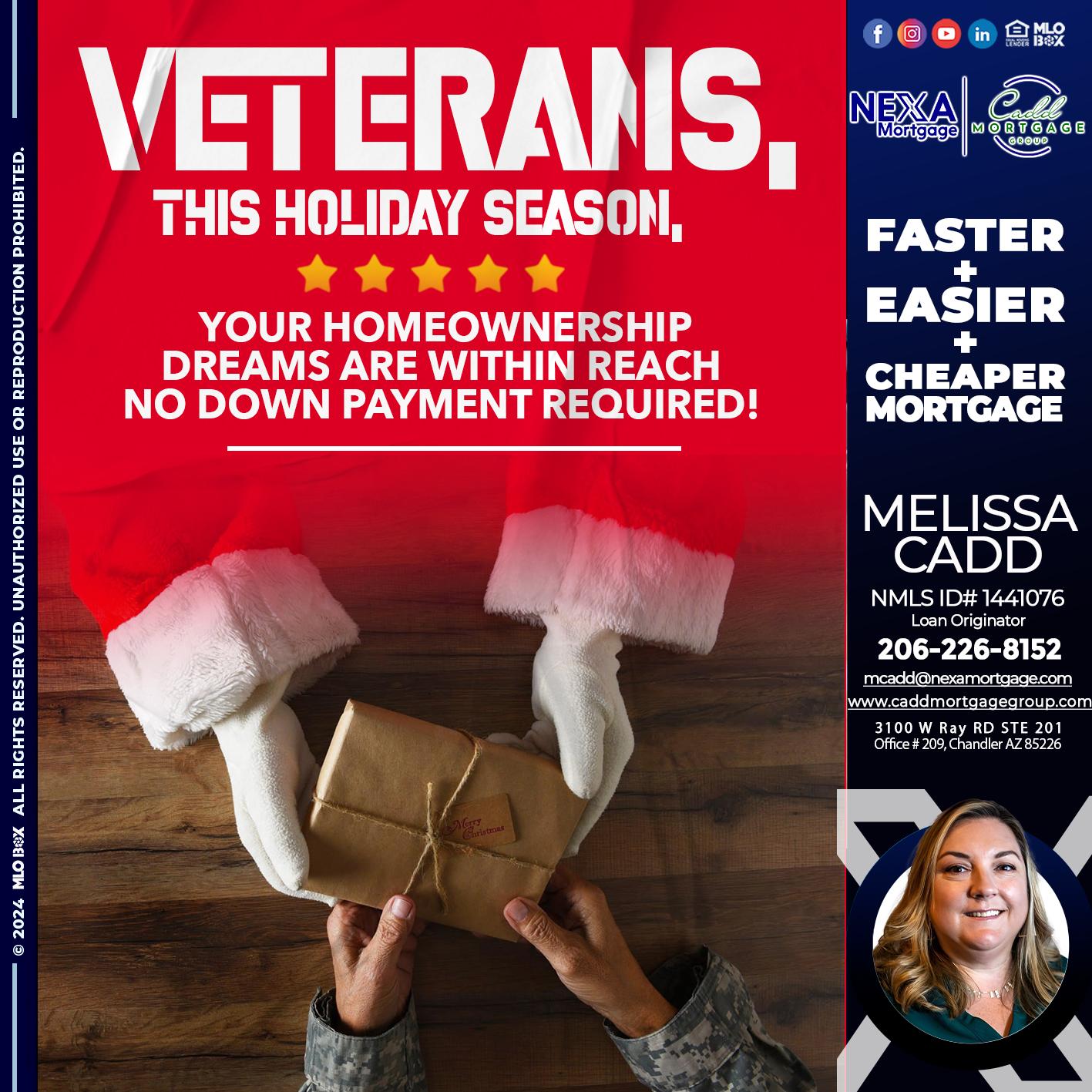 VETERANS - Melissa Cadd -Loan Originator