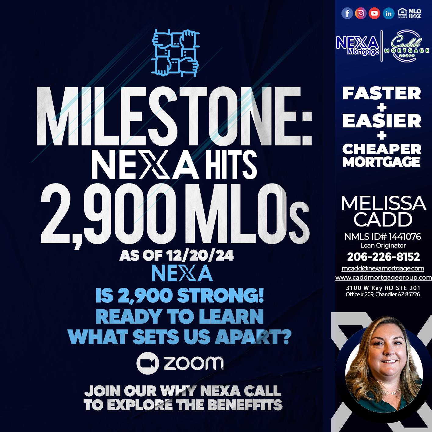 MILSTONE 2900 - Melissa Cadd -Loan Originator