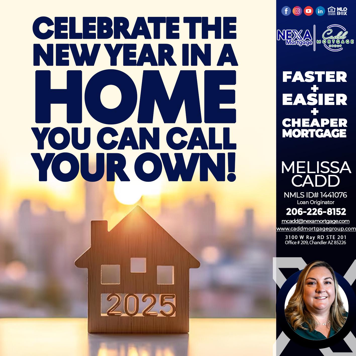 CELEBRATE THE NEW YEAR - Melissa Cadd -Loan Originator