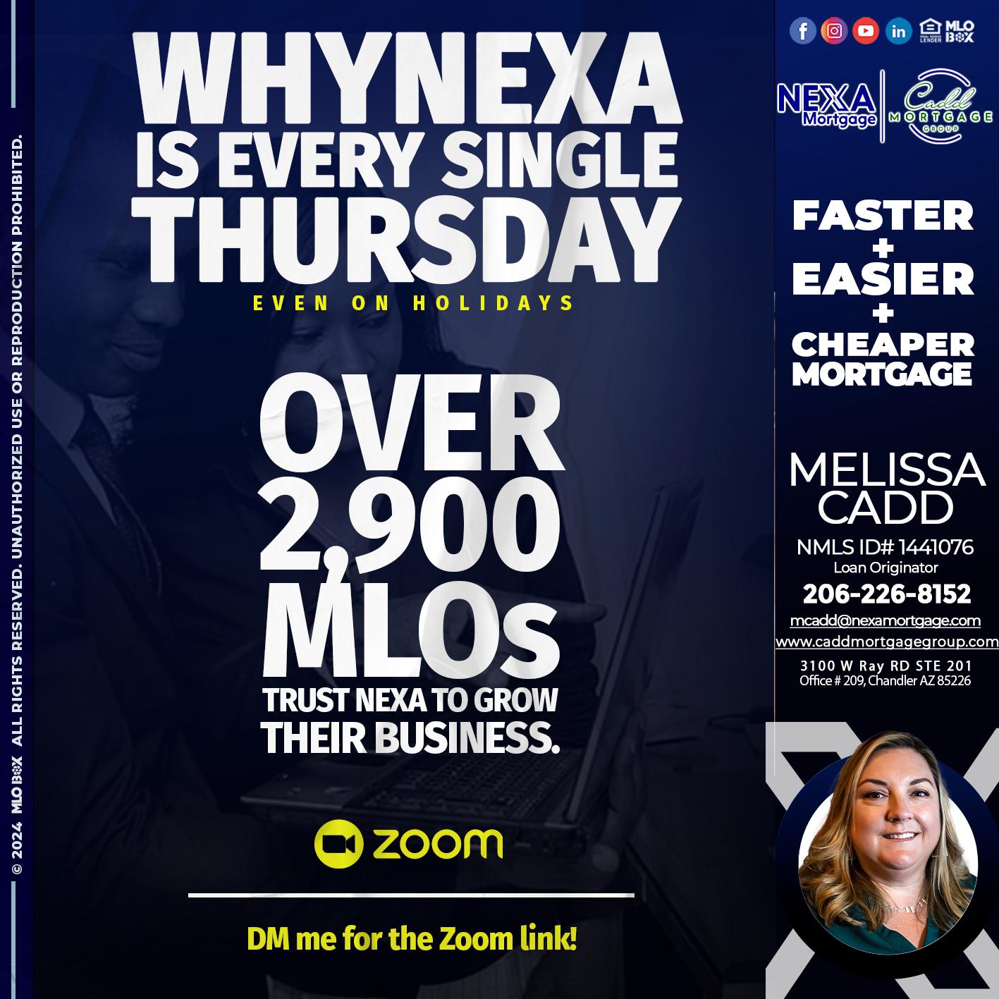 why nexa - Melissa Cadd -Loan Originator