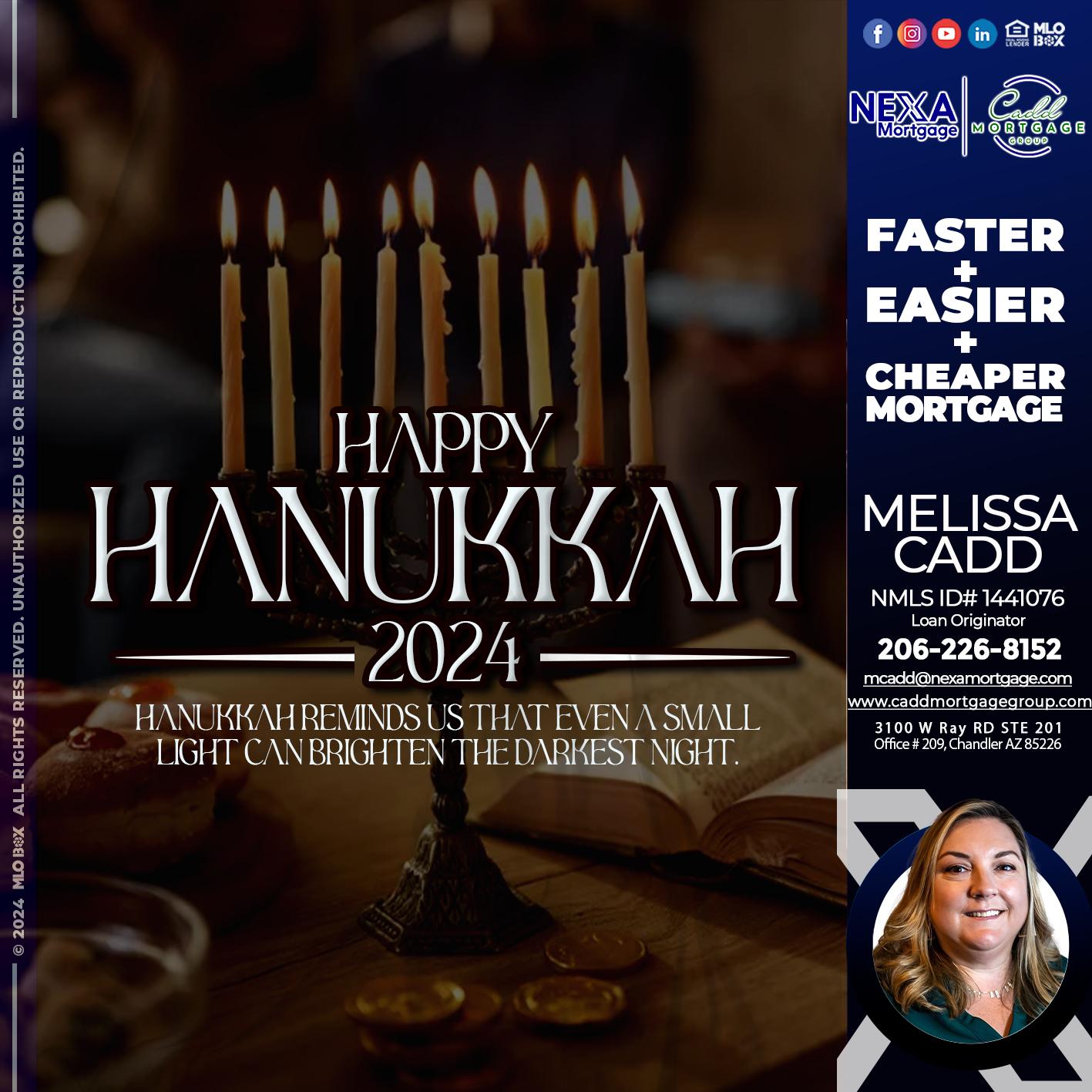 happy hanukkah - Melissa Cadd -Loan Originator