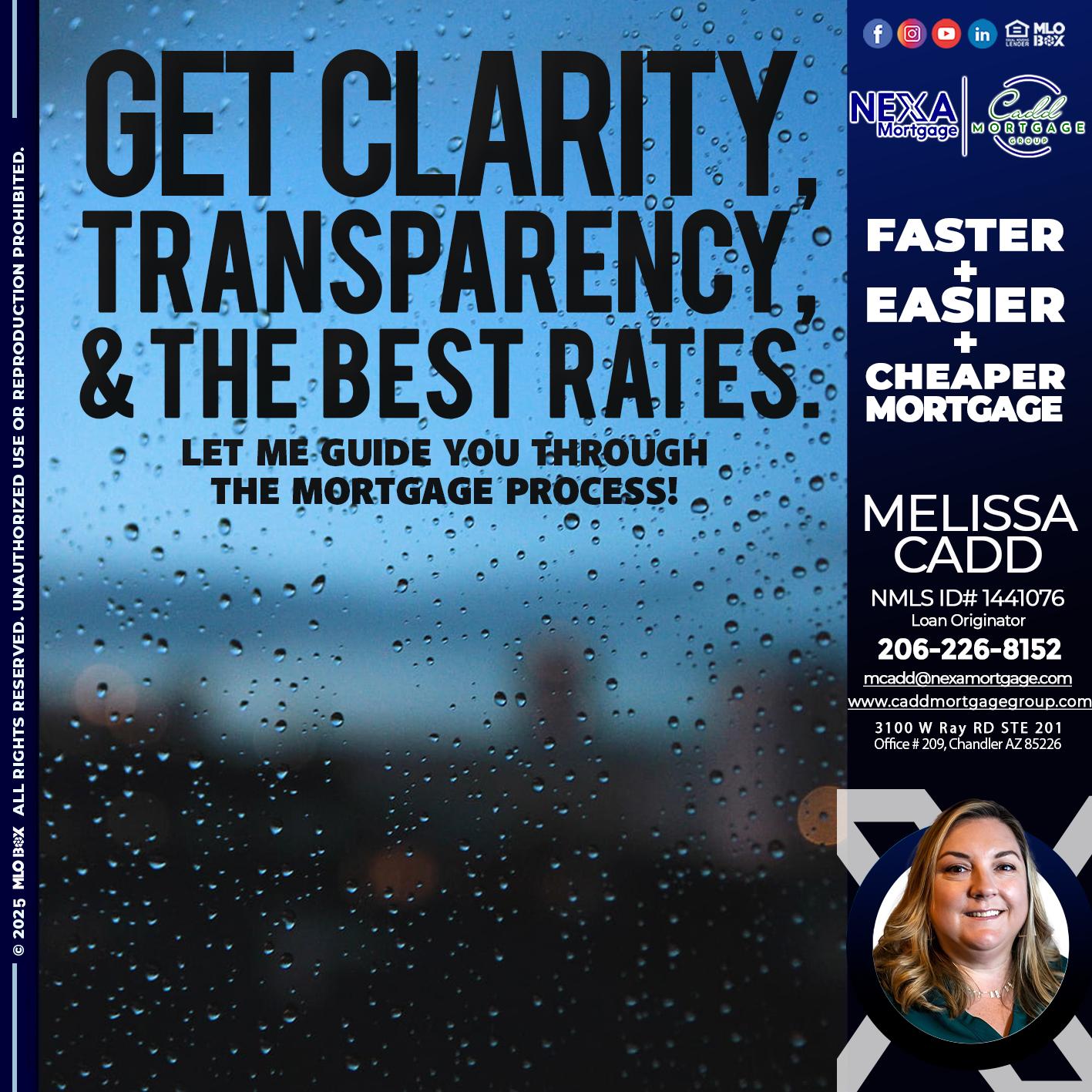 GET CLARITY - Melissa Cadd -Loan Originator