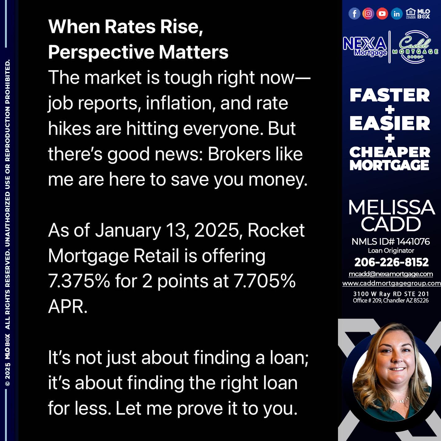 WHEN RATES RISE - Melissa Cadd -Loan Originator