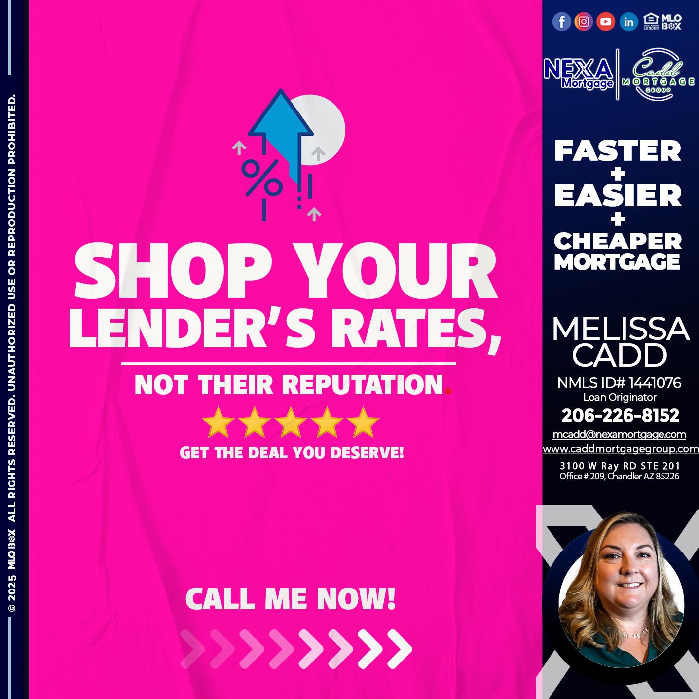 SHOP YOUR - Melissa Cadd -Loan Originator