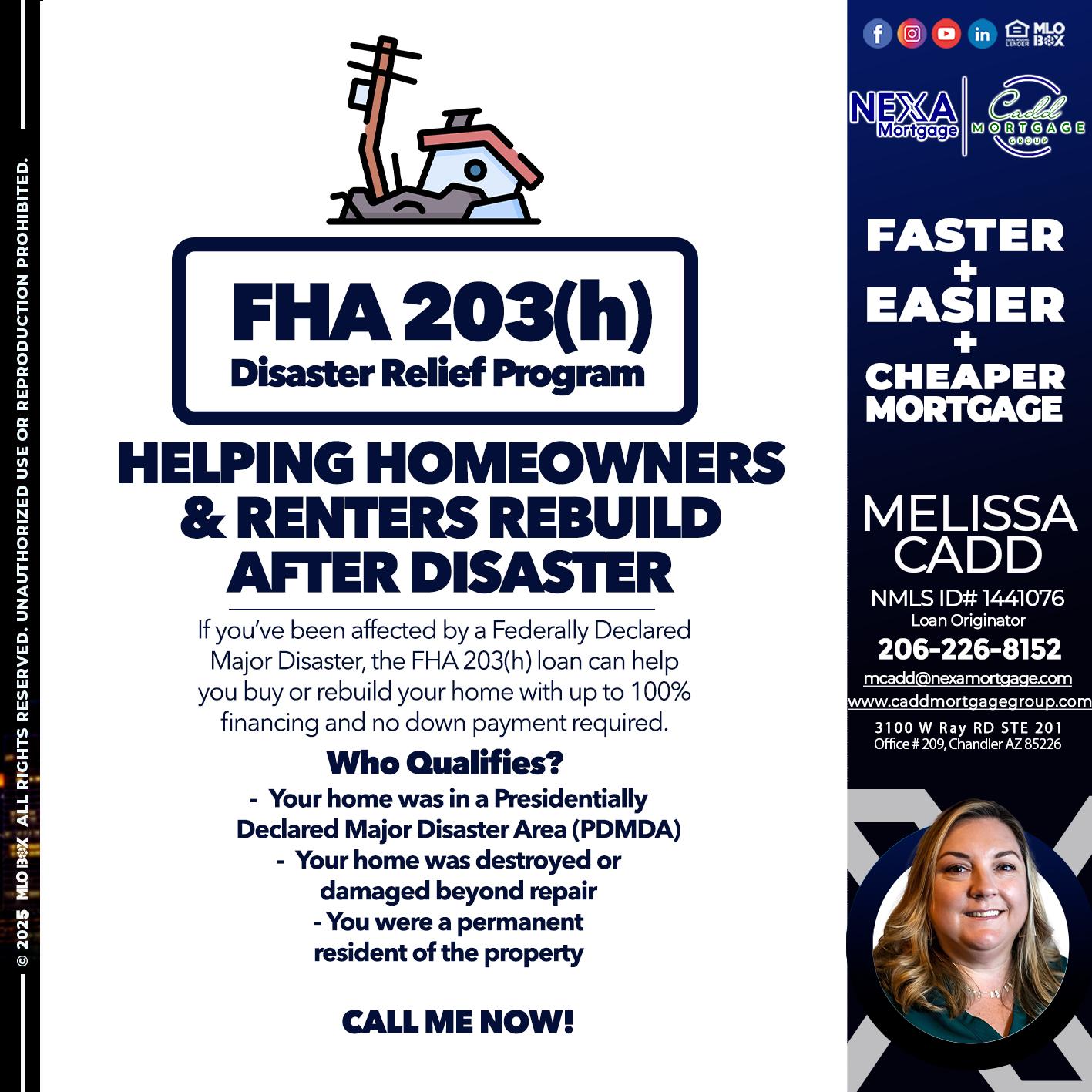 FHA - Melissa Cadd -Loan Originator