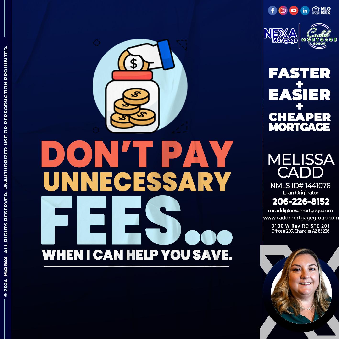 DON´T PAY - Melissa Cadd -Loan Originator